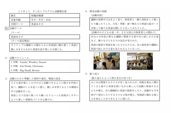 令和6年度　とうきょう　すくわくプログラム活動報告書