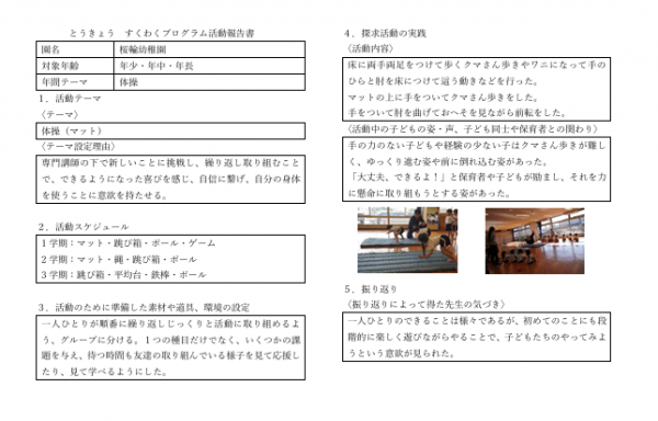 令和6年度　とうきょう　すくわくプログラム活動報告書