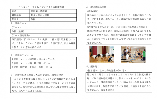 令和6年度　とうきょう　すくわくプログラム活動報告書