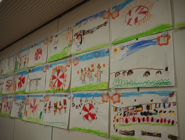 年長　運動会印象画製作