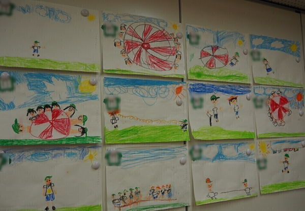 年長　運動会印象画製作