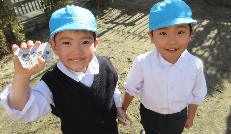 卒園児たちがお⼿伝いにくる幼稚園